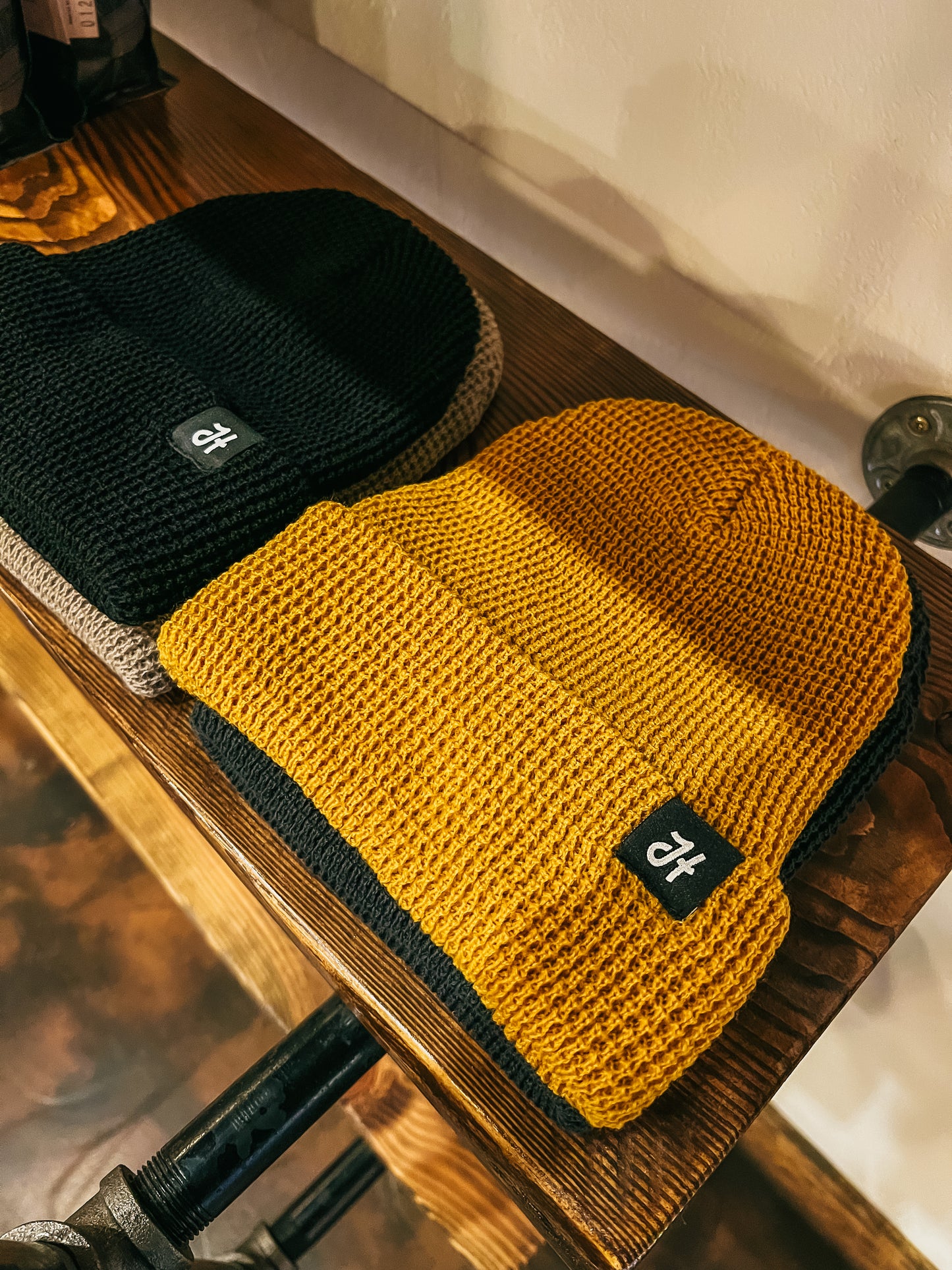 Waffle Knit Cuffed Beanie
